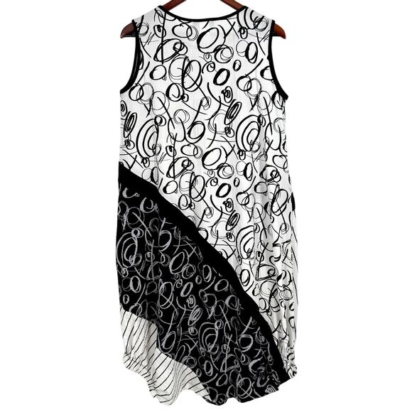 Moonlight by Y&S Sz Small Black White Long Dress Wearable Art Unique Artsy - Picture 8 of 8